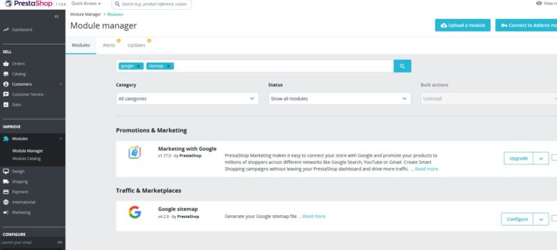 Hosting PrestaShop con LiteSpeed: Installare il plugin e configurare il crawler