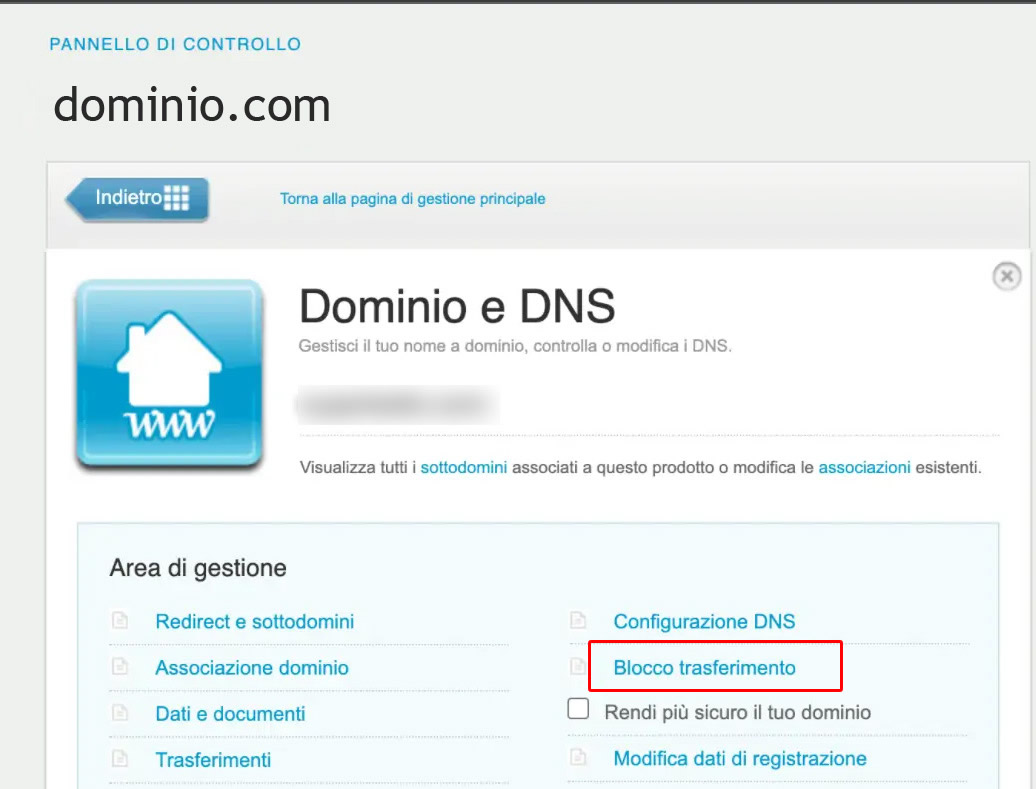 Richiedere EPP Code/AuthCode su Register.it Richiedere EPP Code/AuthCode su Register.it
