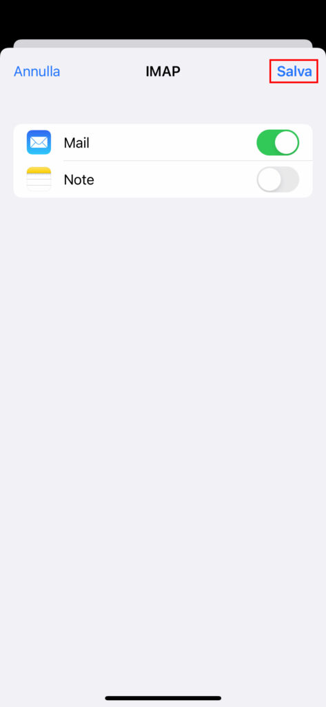 Come configurare una casella di posta su Mail Salvataggio dell'account email configurato su iPhone