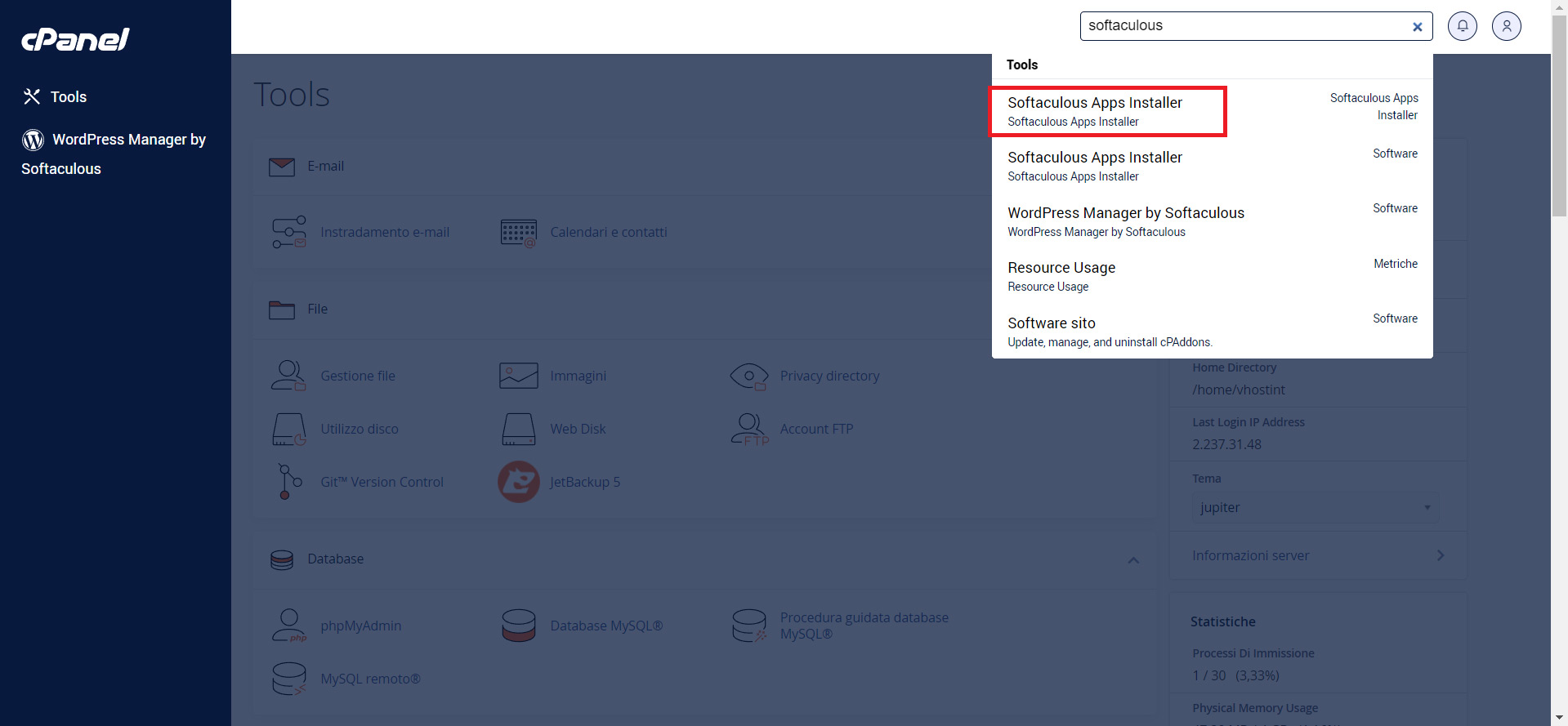 Come installare WordPress con Softaculous in Cpanel