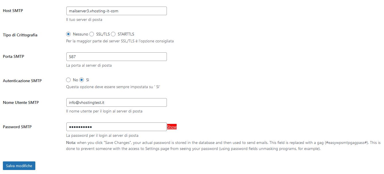 Mail non inviate da WP: usare PHP o SMTP? Easy WP SMTP