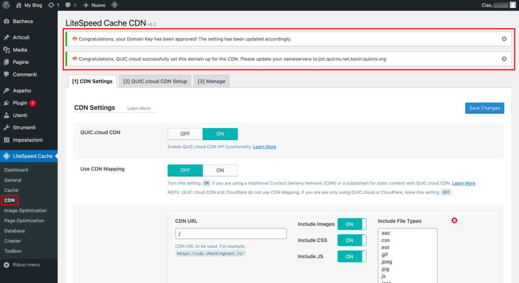 Come attivare e configurare la CDN di QUIC.cloud con LiteSpeed Come attivare e configurare la CDN di QUIC.cloud con LiteSpeed