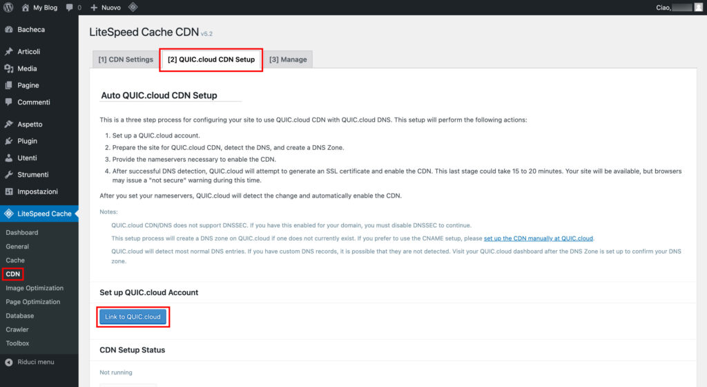 Come attivare e configurare la CDN di QUIC.cloud con LiteSpeed Come attivare e configurare la CDN di QUIC.cloud con LiteSpeed
