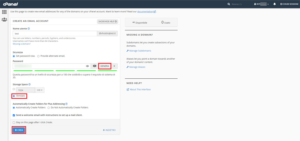Come gestire una casella di posta su cPanel