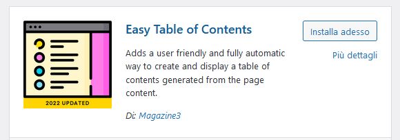 ToC - Table of contents ToC - Table of contents