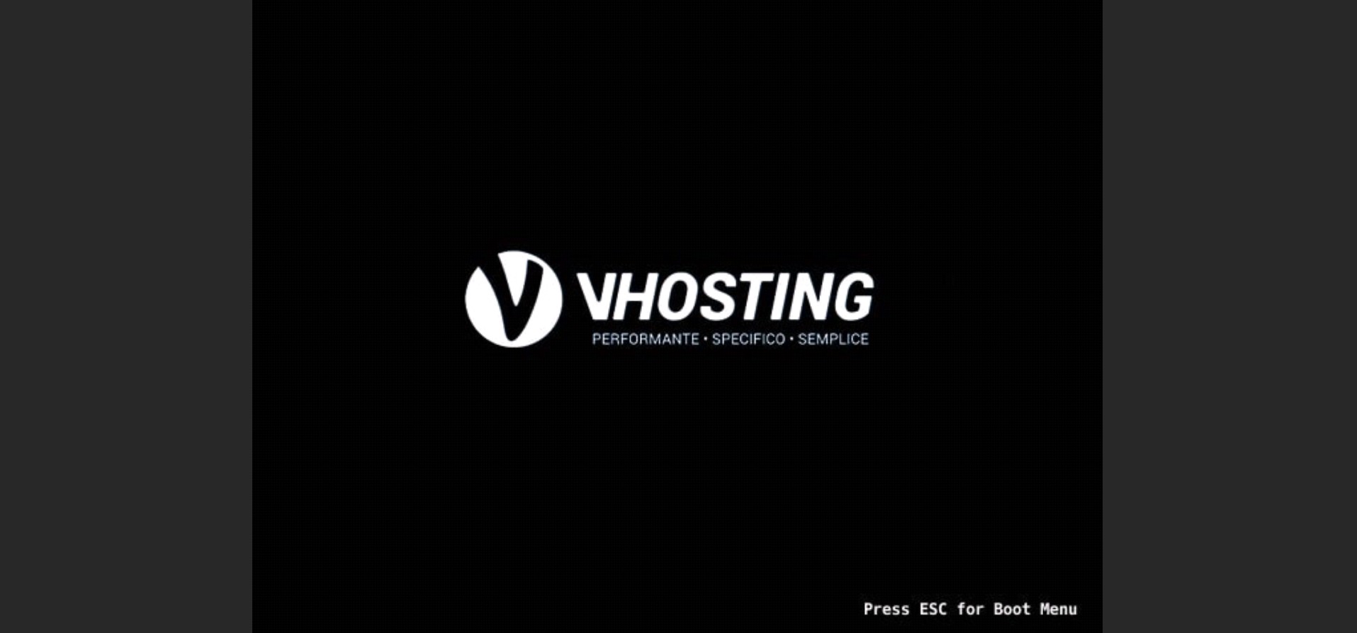 Console di avvio della VPS e accesso al Boot Manager