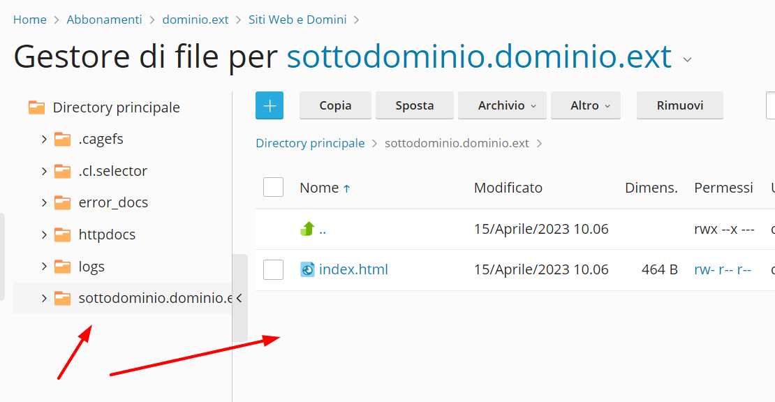 Creare un sottodominio su Plesk Creare un sottodominio su Plesk