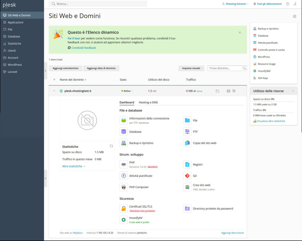 Plesk di VHosting: La guida completa Plesk di VHosting: La guida completa