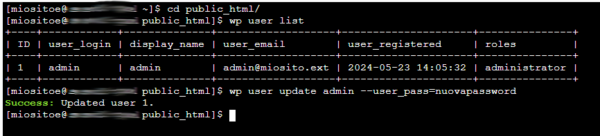 Come resettare la password persa/dimenticata di WordPress