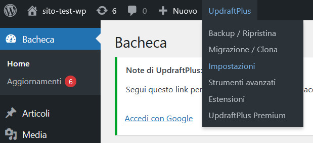 UpdraftPlus: Come creare un backup su WP UpdraftPlus: Come creare un backup