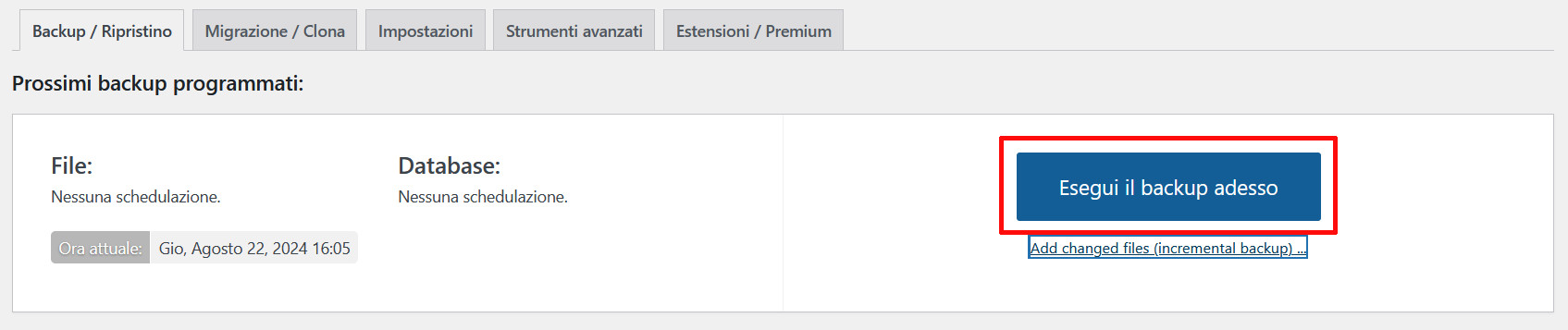 UpdraftPlus: Come creare un backup su WP UpdraftPlus: Come creare un backup