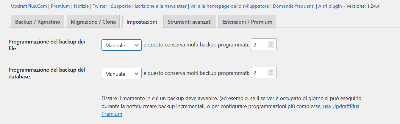 UpdraftPlus: Come creare un backup su WP UpdraftPlus: Come creare un backup