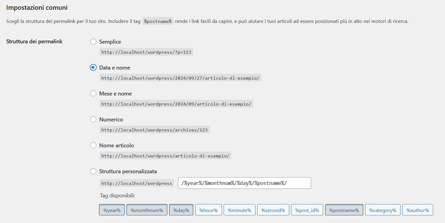 Permalink WordPress: Cosa sono e come si modificano Cosa sono e come si modificano i permalink di WordPress