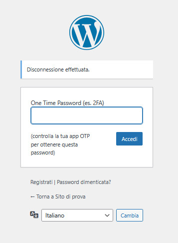 2FA: autenticazione a 2 fattori su WordPress 2FA: autenticazione a 2 fattori su WordPress