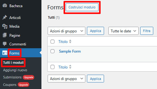 Form WordPress: Guida alla loro creazione Form WordPress: Guida alla loro creazione