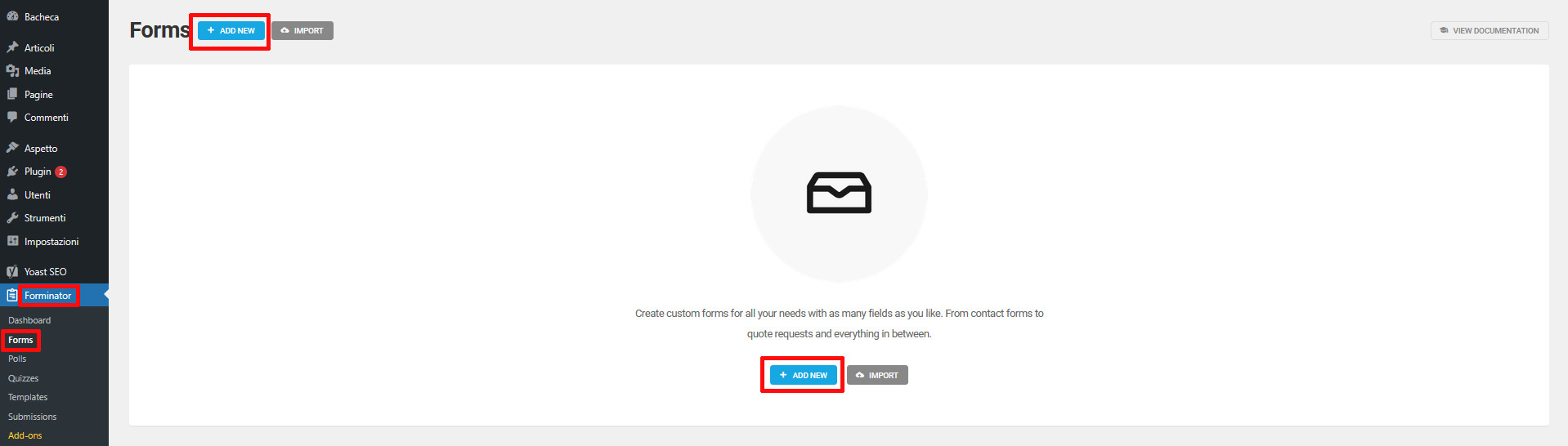 Form WordPress: Guida alla loro creazione Form WordPress: Guida alla loro creazione
