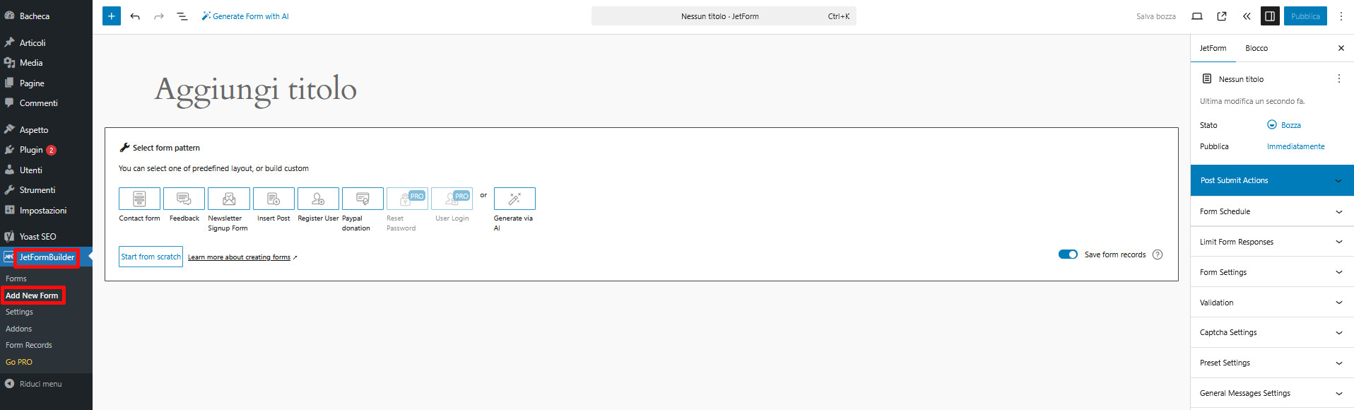 Form WordPress: Guida alla loro creazione Form WordPress: Guida alla loro creazione