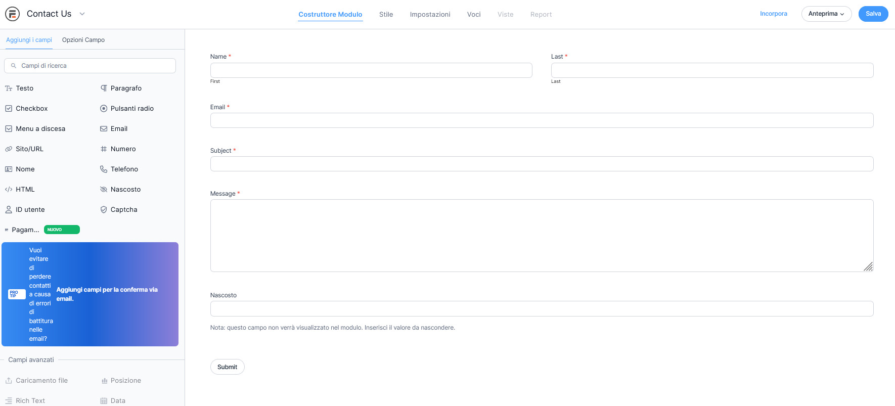 Form WordPress: Guida alla loro creazione Form WordPress: Guida alla loro creazione
