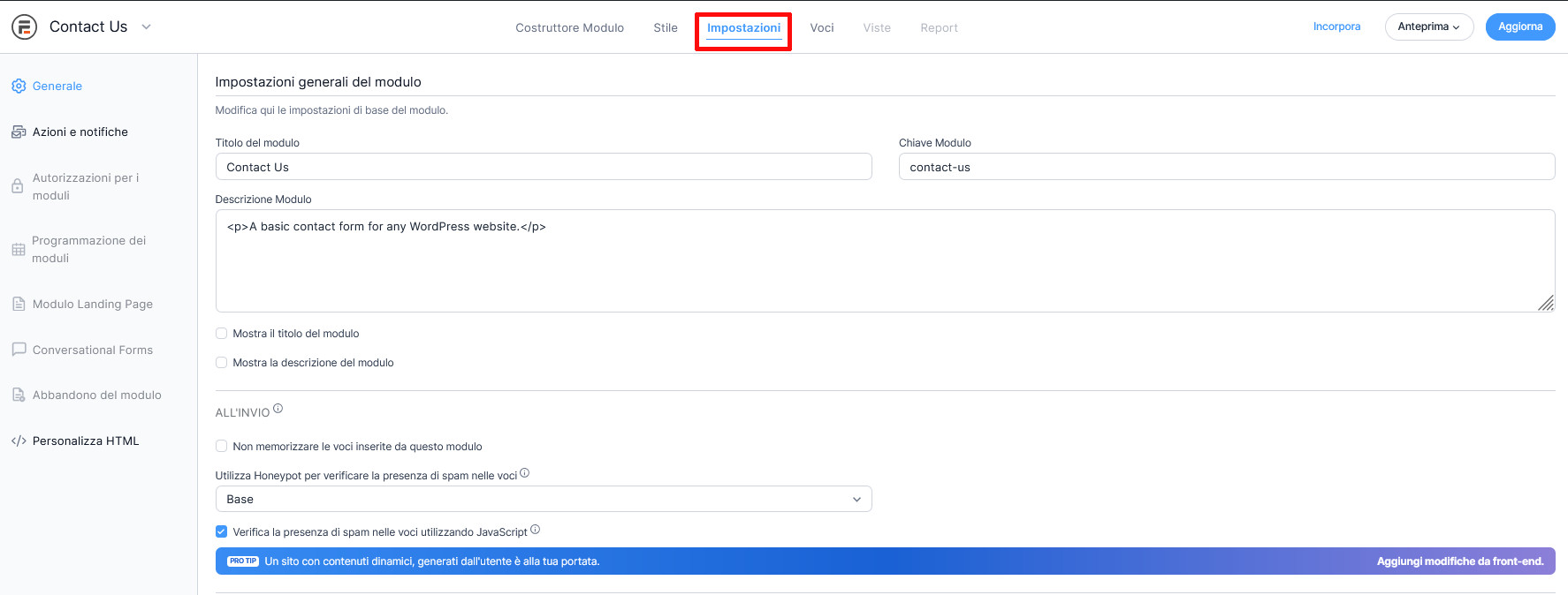 Form WordPress: Guida alla loro creazione Form WordPress: Guida alla loro creazione