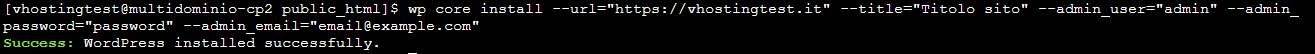 Installare WordPress con wp-cli Installare WordPress con wp-cli
