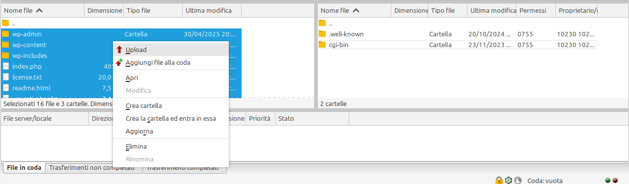 Installare manualmente WordPress Installare manualmente WordPress