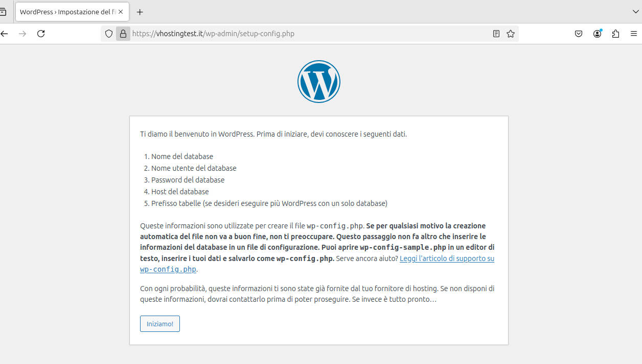 Installare manualmente WordPress Installare manualmente WordPress