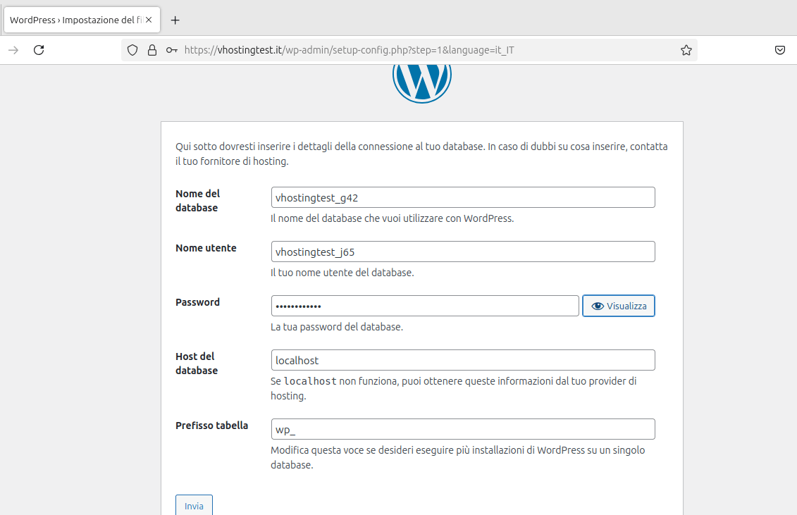 Installare manualmente WordPress Installare manualmente WordPress