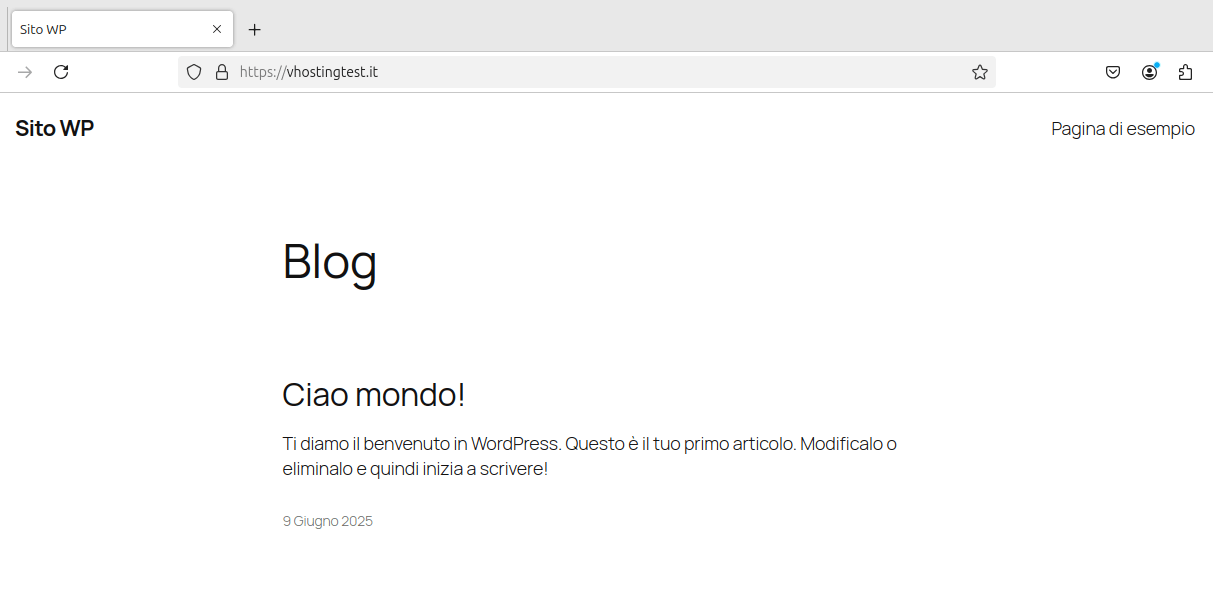 Installare manualmente WordPress Installare manualmente WordPress