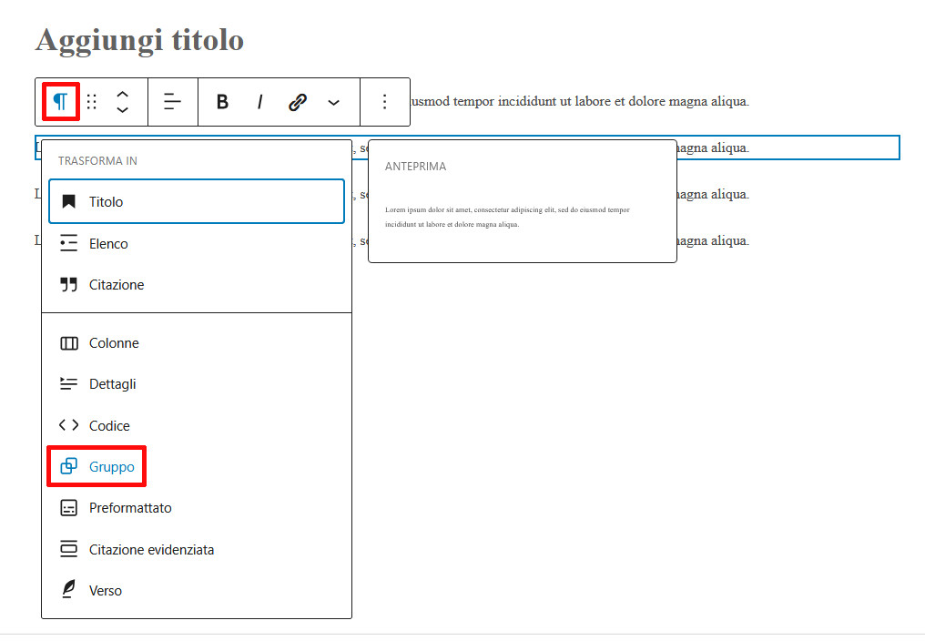 Come usare Gutenberg per creare layout avanzati Come usare Gutenberg per creare layout avanzati