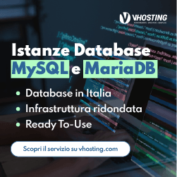 Banner VHosting Istanza MySQL/MariaDB