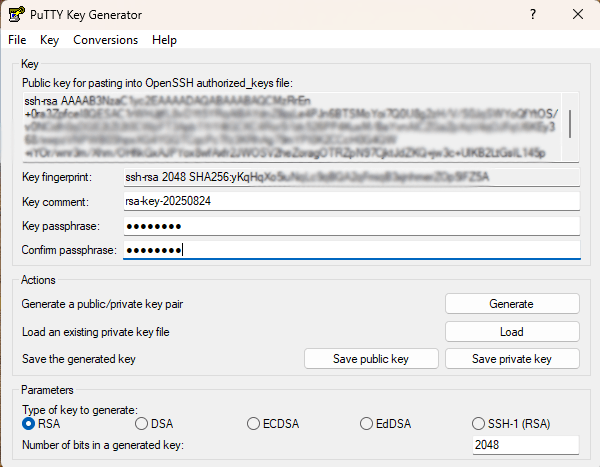 SSH: connettersi ai server in modo sicuro Generare chiave privata e chiave pubblica con Puttygen