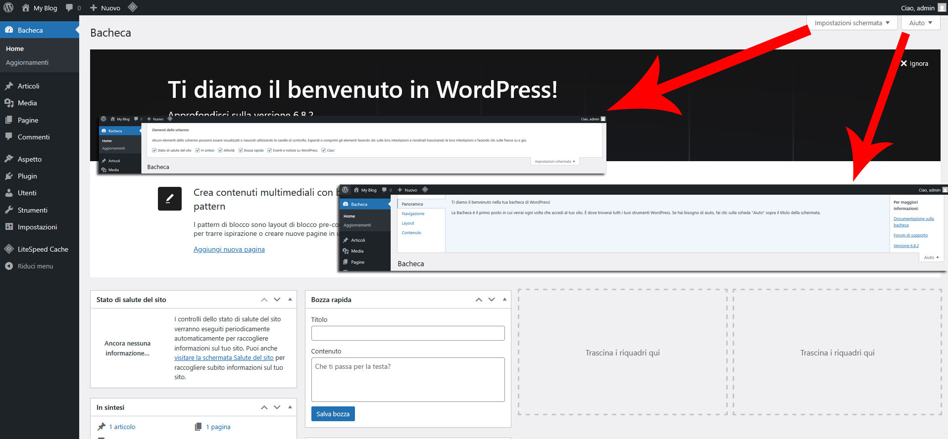 Guida WordPress Guida WordPress - Bacheca
