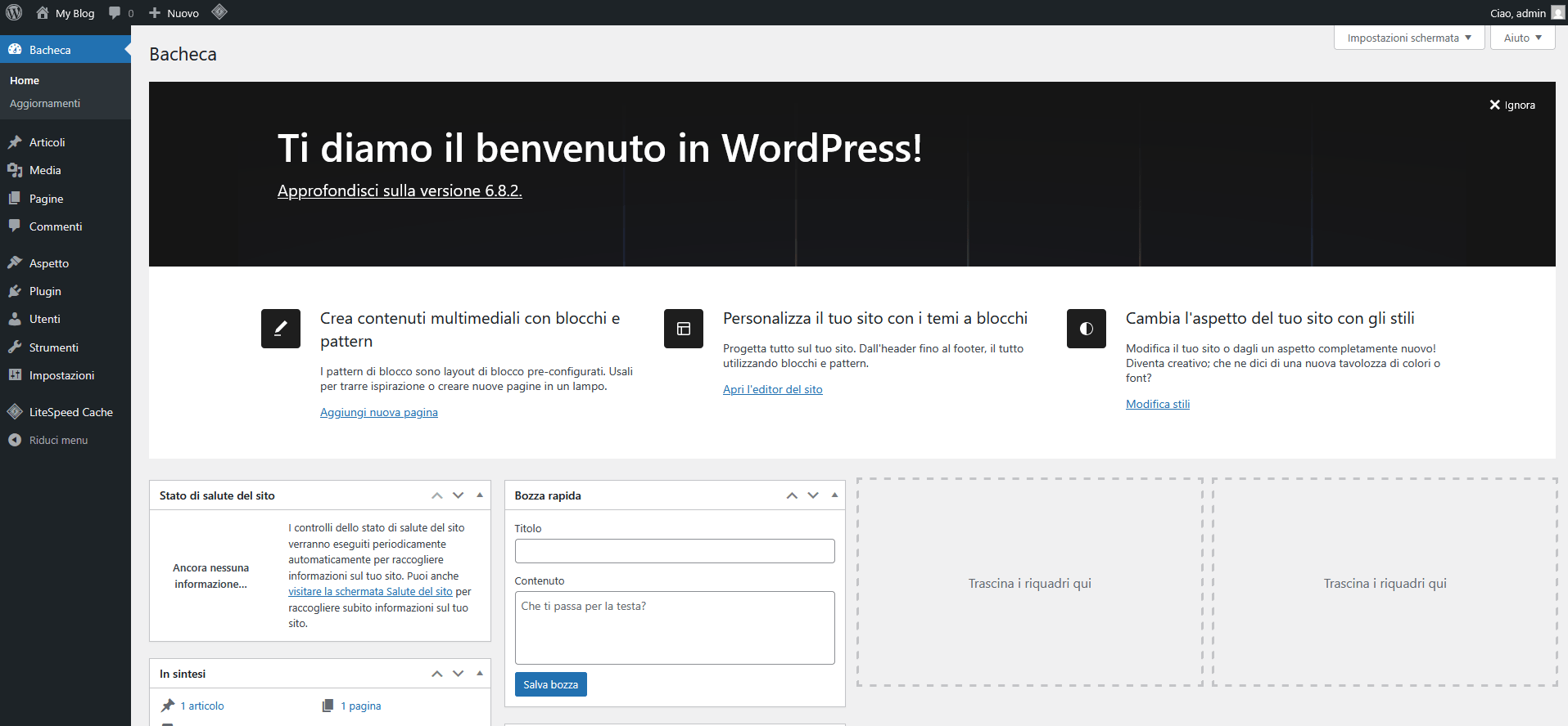 Guida WordPress Guida WordPress - Bacheca