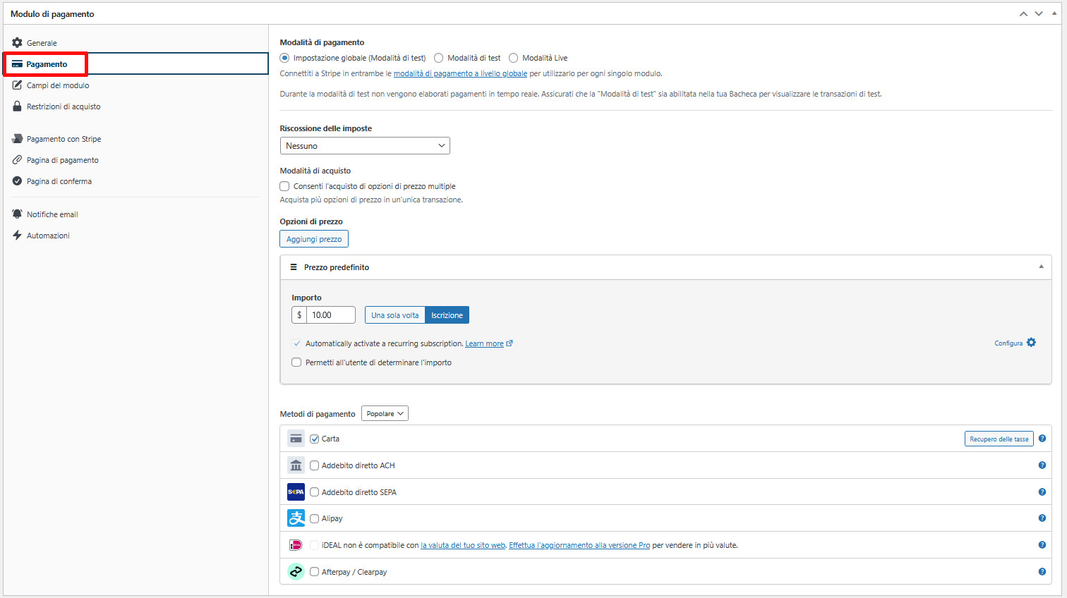 Come integrare Stripe e PayPal su WordPress Come integrare Stripe e PayPal su WordPress