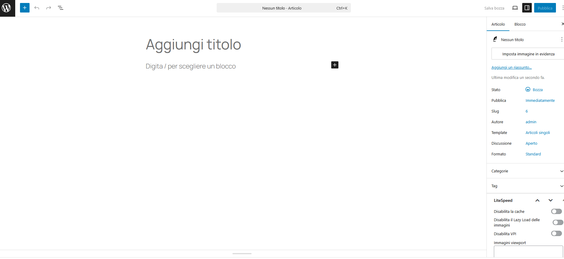 Guida WordPress Guida WordPress - Inserimento articolo