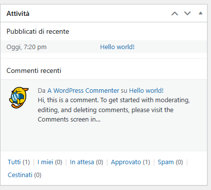 Guida WordPress Guida WordPress - Bacheca