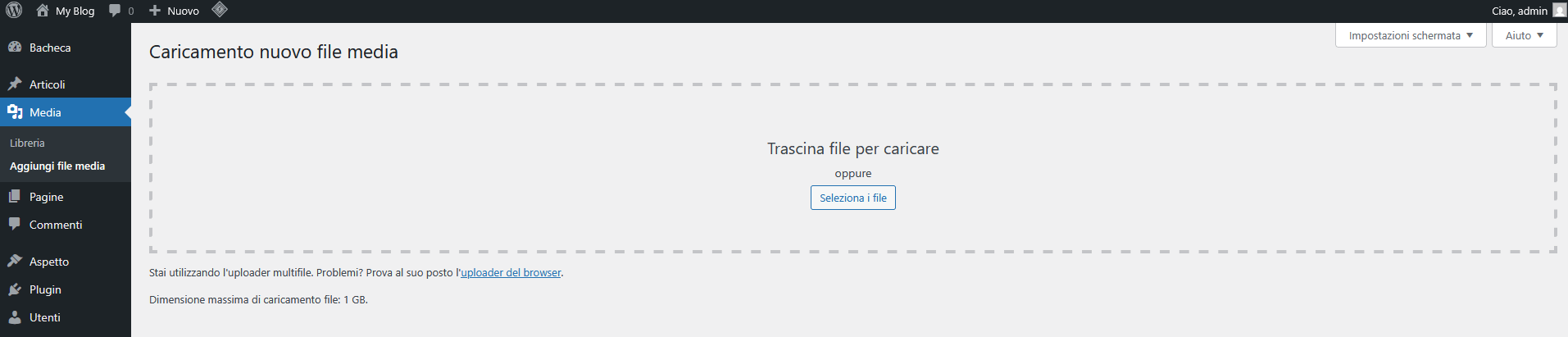 Guida WordPress Guida WordPress - Media