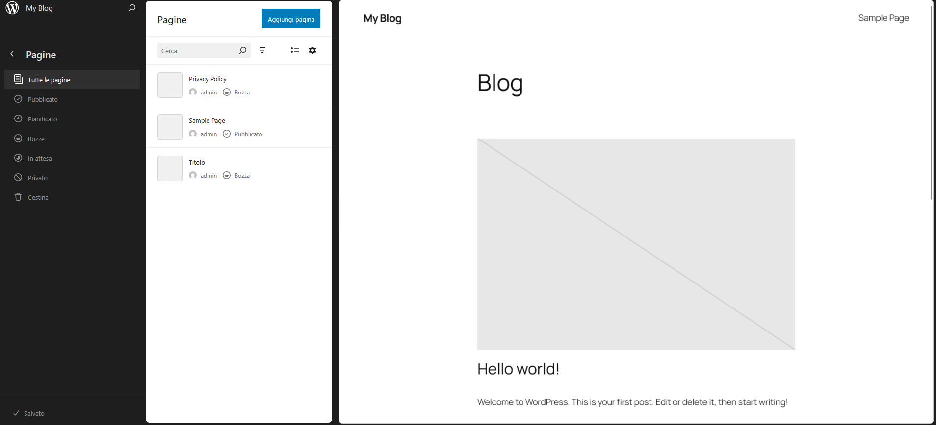 Guida WordPress Guida WordPress - Editor Pagina