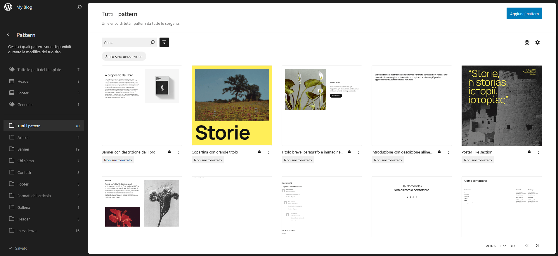 Guida WordPress Guida WordPress - Patterns
