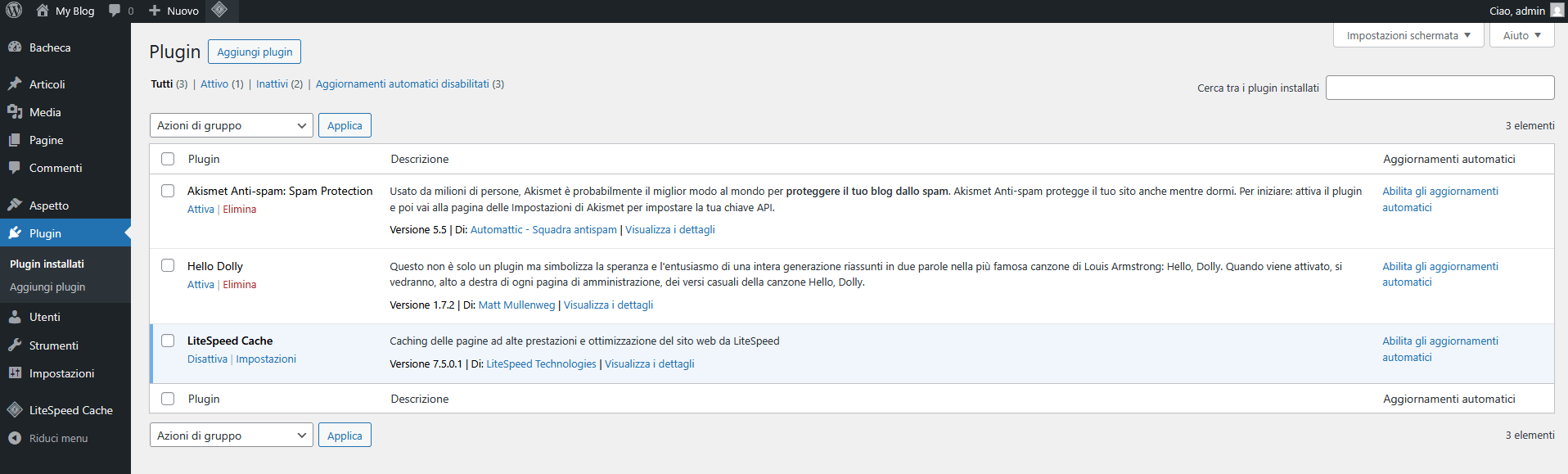 Guida WordPress Guida WordPress - Plugins
