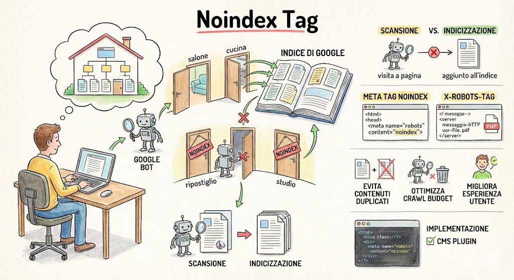 Noindex: cos’è questo tag e come usarlo