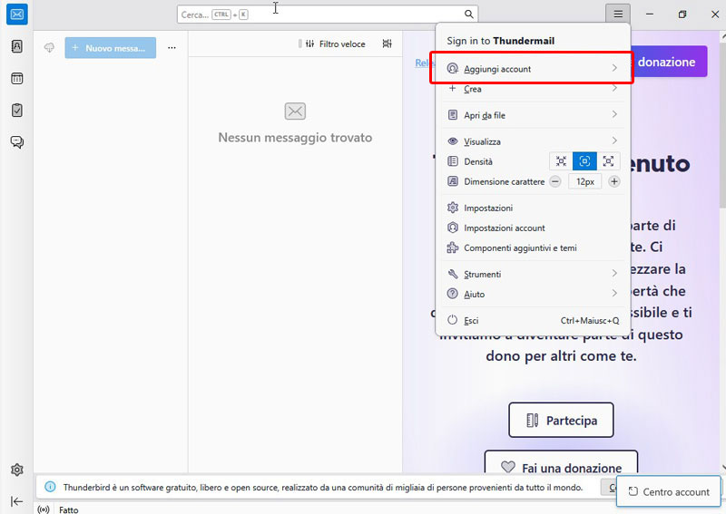 Thunderbird: Configurazione client con protocollo sicuro Thunderbird: Configurazione client con protocollo sicuro